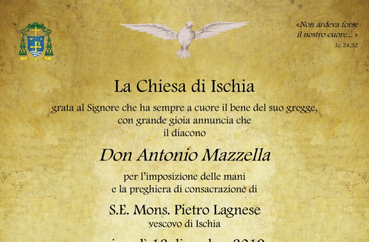 Locandina Ordinazione Presbiterale Antonio Mazzella