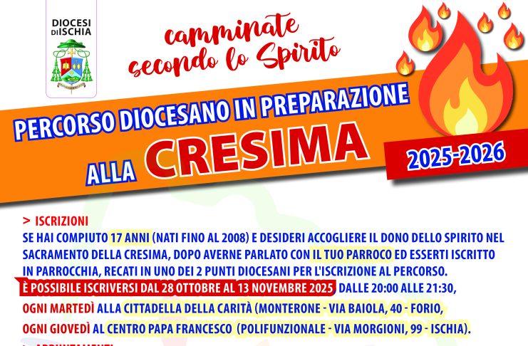 Aperte le iscrizioni per il percorso diocesano per la Cresima 2025-26