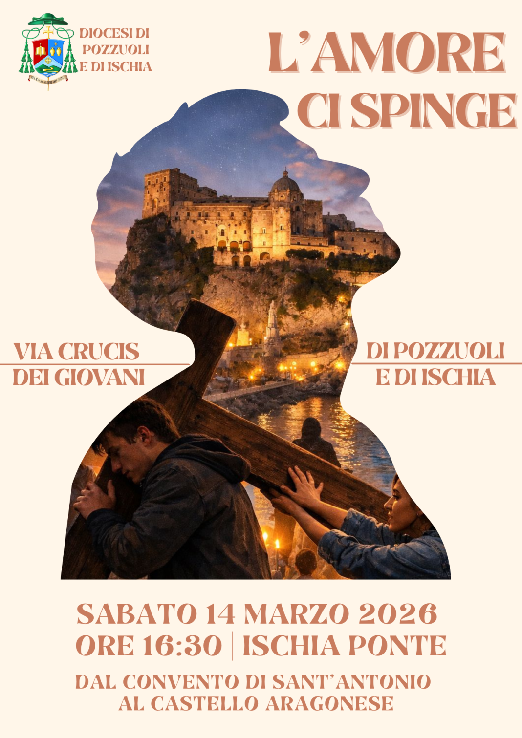 Locandina Via Crucis diocesana dei giovani di Pozzuoli e di Ischia